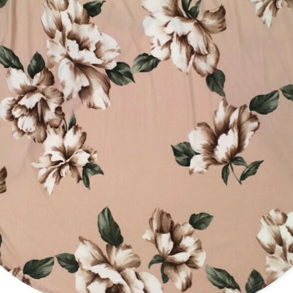 Saved By The Dress Blush Floral Short Sleeve Hi Low Maxi Dress Womens Medium - Picture 8 of 10